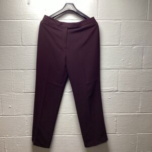Trousers ETC Red Wine Women's Eggplant High Rise Dress Pants Sz 12